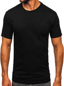 T-shirt senza stampa da uomo nera Bolf 14291